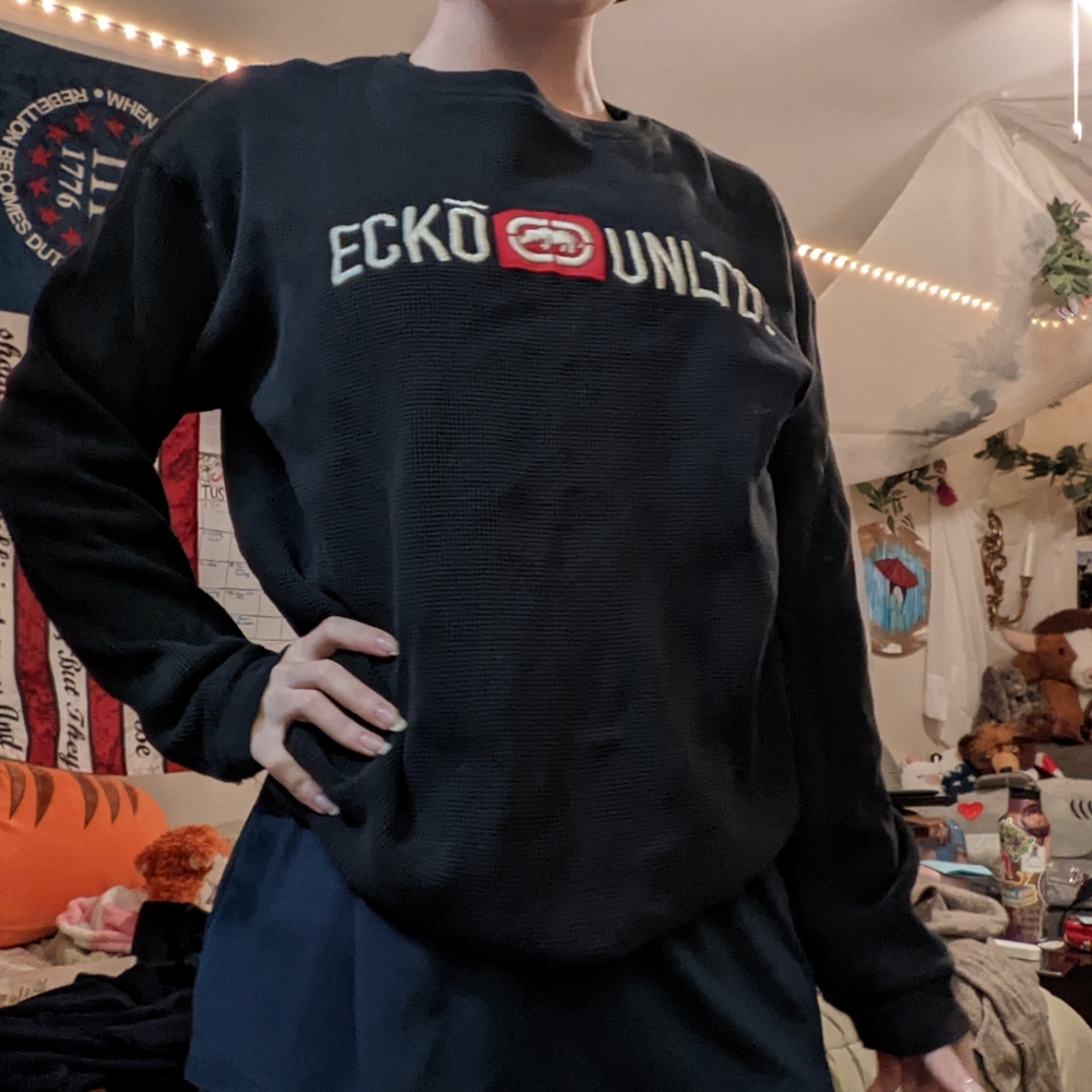 Ecko Unltd Waffle knit sweater
